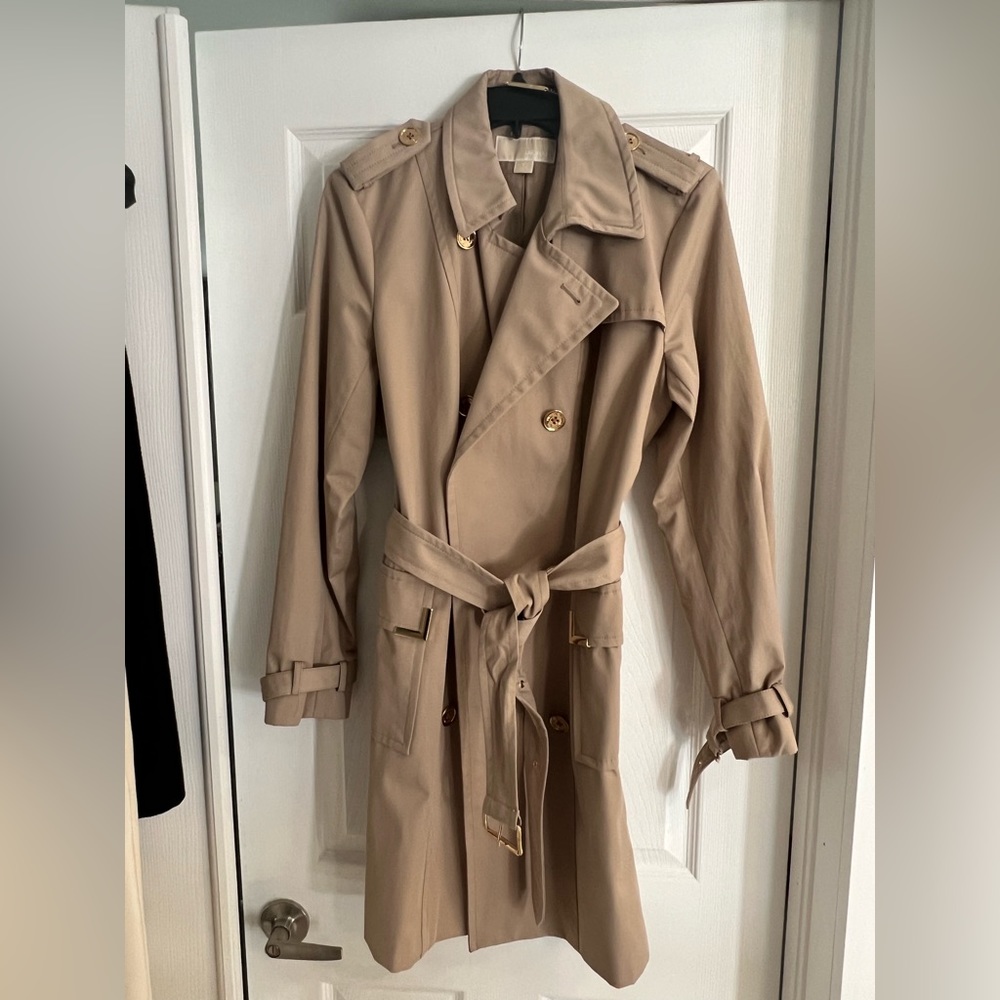 Michael Kors tan trench coat, used once or twice